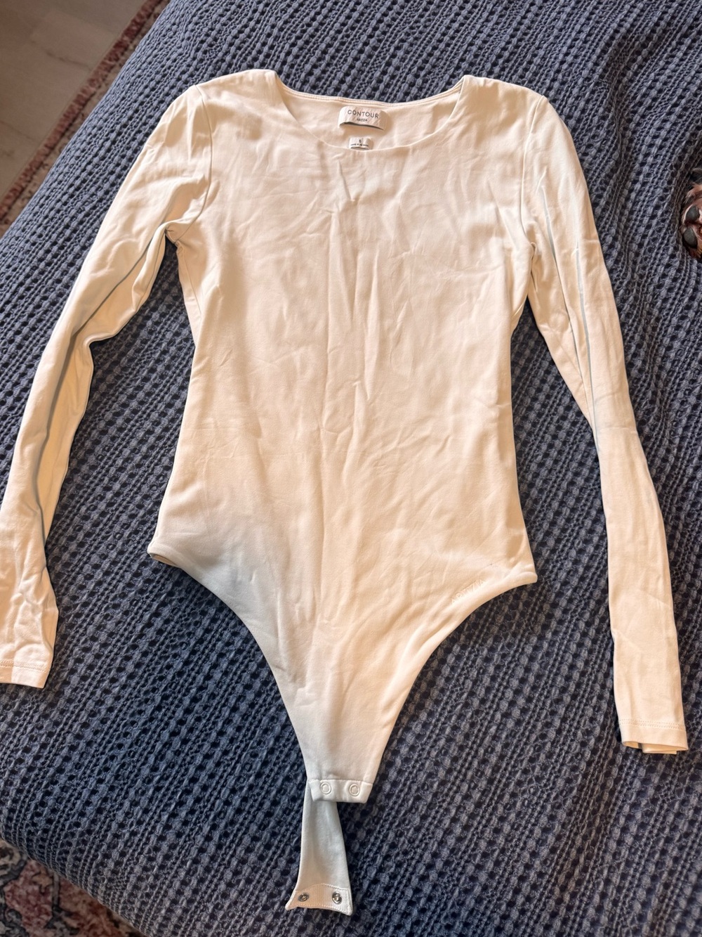Aritzia Cream Long-Sleeve Kids One-Piece Bodysuit